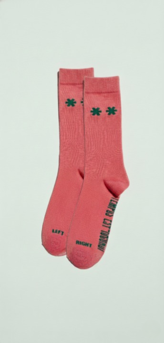 CALCETINES **: "ELEGANCIA Y CONFORT"      ROSA Y VERDE